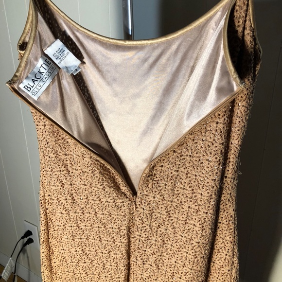 BLACKTIE, OLEG CASSINI , GOLD SEQUIN NET - Picture 8 of 10